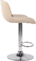 CLP 2 db-os bárszék Lentini króm műbőr szett, krém (320499)