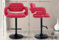 CLP Bárszék Dublin SZÖVET, piros (318201)