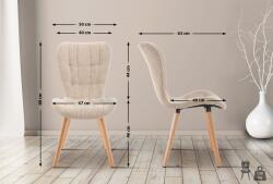 CLP 2 székből álló készlet Elda anyagból, krém (325004)