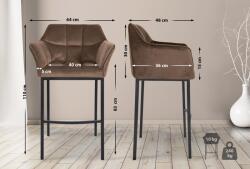 CLP Damaso B bársony bárszék 4 méteres kerettel, barna (321950)