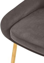 CLP 2 db Elmira bársonyarany étkezőszékből álló készlet, antracit (327234)