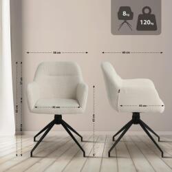 CLP Merlinda szövet Teddy étkezőszék, krém (326771)