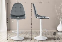 CLP Bárszék Elmore műbőr W, szürke (324762)