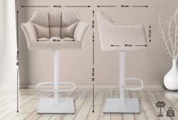 CLP Bárszék Damaso W szövet, elefántcsont (101677381)