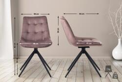 CLP 2 db Merna bársony étkezőszék készlet, barna (326665)