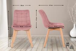 CLP Passaic bársony étkezőszék, rózsaszín (318316)