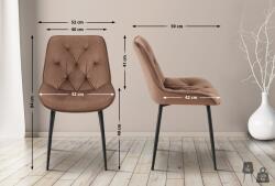 CLP 2db Wallace bársony étkezőszék szett, barna (326714)