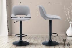 CLP Bárszék Camden műbőr, szürke (324138)