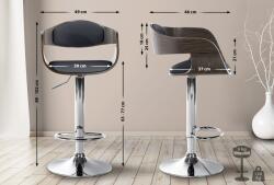 CLP Bárszék Kingston C, fekete/szürke (302005)