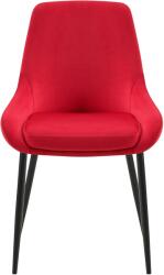 CLP 2 db Elmira bársony étkezőszékből álló készlet, piros (327225)