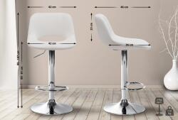 CLP Bárszék Camden bársony króm, krém (324156)