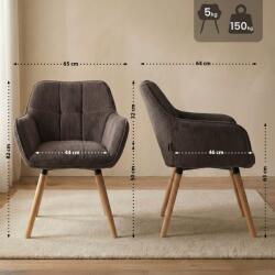 CLP Étkezőszék Vienna Cord natúr, barna (327680)