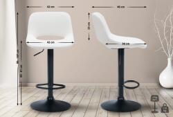 CLP 2 db bárszék Camden műbőr készlet, fehér (325126)