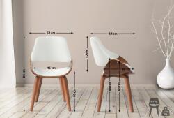 CLP Vangale műbőr étkezőszék, dió/fehér (324231)