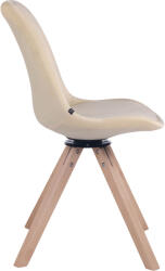 CLP Étkezőszék Troyes bársony négyzet natúr, krém (312158)