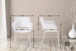 CLP 2 db Alpena szék készlet, fehér (326797)