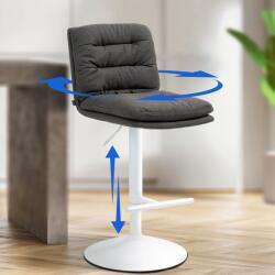 CLP 2 db bárszék készlet Damar szövet, sötétszürke (325712)