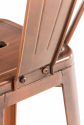 CLP 4 db Aiden bárszék készlet, réz (312736)