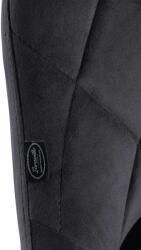 CLP 2 db Lazio bársony bárszék készlet, sötétszürke (323253)