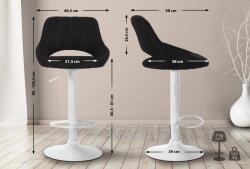 CLP Bárszék Milet szövet, fekete (321281)