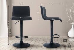 CLP Bárszék Hoover szövet B, fekete (324817)