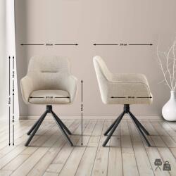 CLP Szék Tipton szövet, taupe (324836)