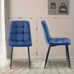 CLP 4 db Antibes étkezőszék szett, kék (320798)