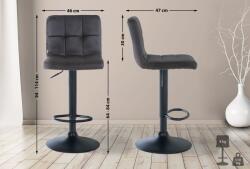 CLP Bárszék perui bársony, fekete (322501)