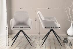 CLP Olema bársony étkezőszék, szürke (324220)