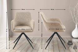 CLP Olema szövet étkezőszék, taupe (324189)