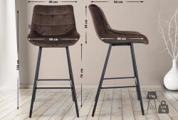 CLP Bárszék Weston bársony, barna (321470)