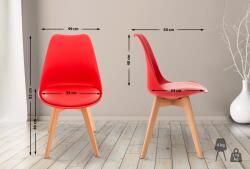 CLP 4 db Linares szék készlet, piros (313061)