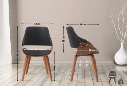 CLP Vangale szövet étkezőszék, dió/fekete (324235)