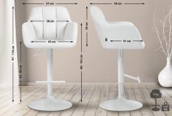 CLP Bárszék Natoma műbőr, fehér (322980)