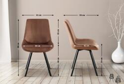 CLP Lewes bársony étkezőszék, barna (324371)