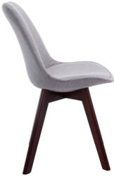 CLP 4db látogatói szék szett Borneo V2 dió szövet, szürke (319293)