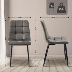 CLP Antibes étkezőszék, antracit (323616)