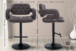 CLP Bárszék Dublin SZÖVET, sötétszürke (318194)