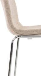 CLP 2 db bárszék szett Hoover szövet 4 méteres króm kerettel, krém (304485)