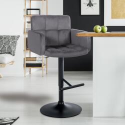 CLP Bárszék Los Angeles bársony, sötétszürke (323108)