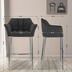 CLP Bárszék Damaso E Cord 4 méteres kerettel, sötétszürke (326348)