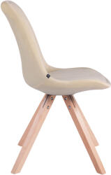 CLP 4 db-os toulouse-i bársony natúr szék készlet, krém (320638)