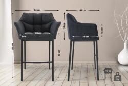 CLP Damaso B szövet bárszék 4 méteres kerettel, sötétszürke (101680956)