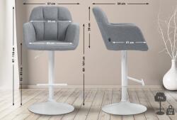 CLP Bárszék Natoma szövet, szürke (322952)