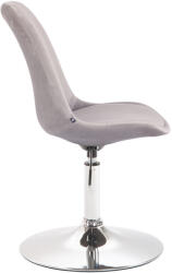 CLP Maverick bársony króm étkezőszék, szürke (312363)