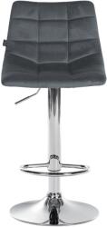 CLP Bárszék Jerry bársony króm, sötétszürke (322568)