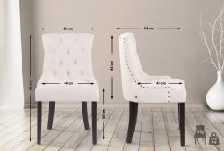 CLP 4 db antik Aberdeen bársony étkezőszékből álló készlet, krém (317615)