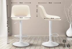 CLP 2 db bárszék Camden műbőr készlet, krém (325132)