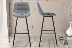 CLP Dartford szövet bárszék, szürke (324328)