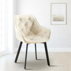 CLP Antigo bársony étkezőszék, krém (324113)